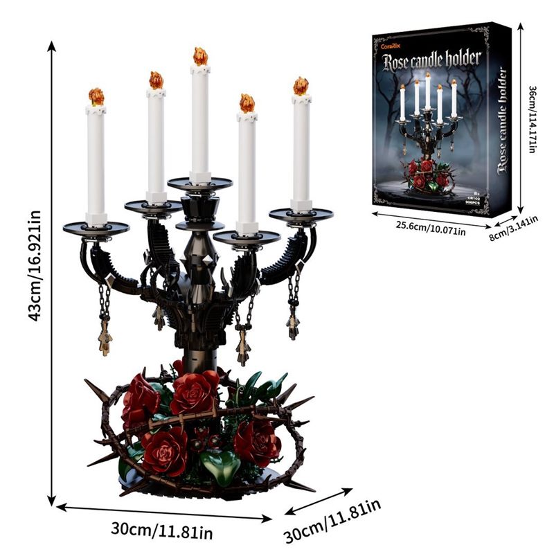 Rose candle holder