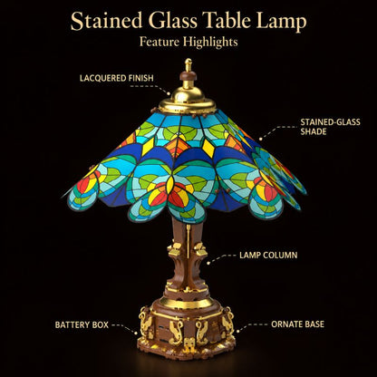 Butterfly Stained Glass Lamp