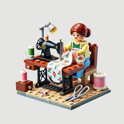 Vintage Sewing Studio Building Set