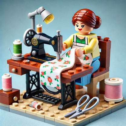 Vintage Sewing Studio Building Set