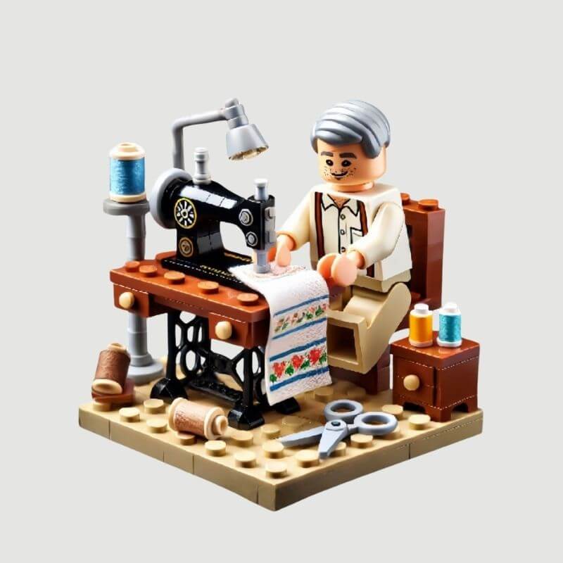 Vintage Sewing Studio Building Set