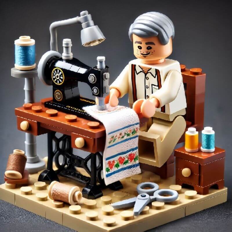 Vintage Sewing Studio Building Set