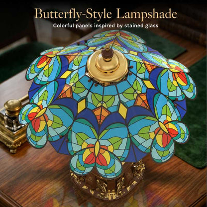 Butterfly Stained Glass Lamp