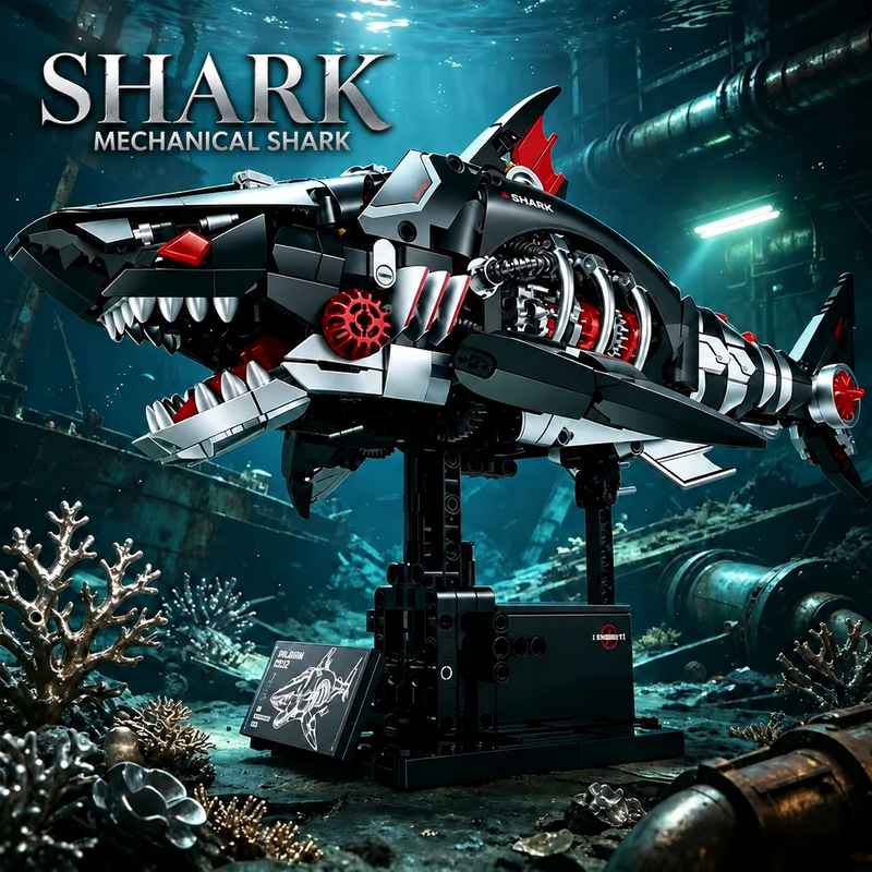 Mechshell Shark (Motorized + Mist + LED Lights)