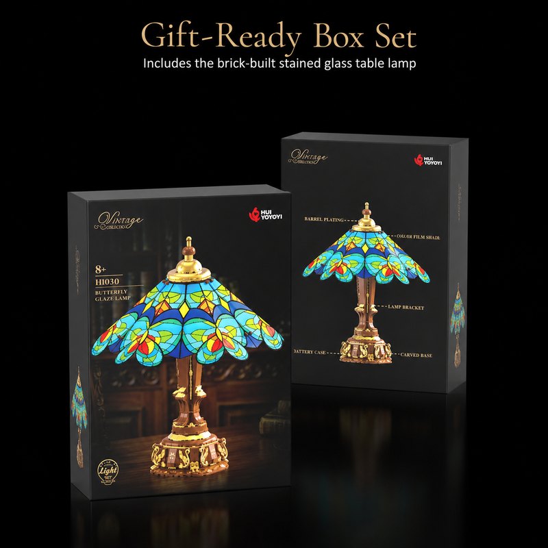 Butterfly Stained Glass Lamp