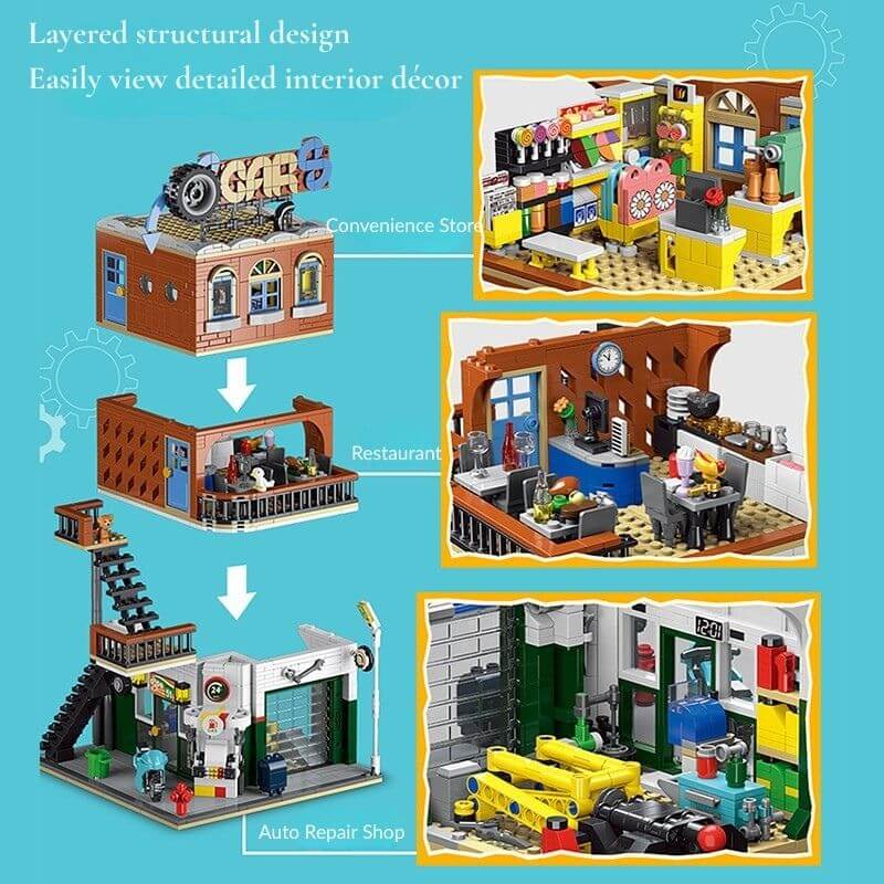 Auto Repair Shop Building Set