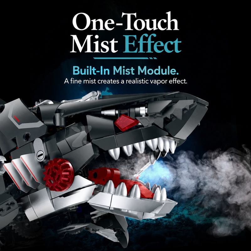 Mechshell Shark (Motorized + Mist + LED Lights)
